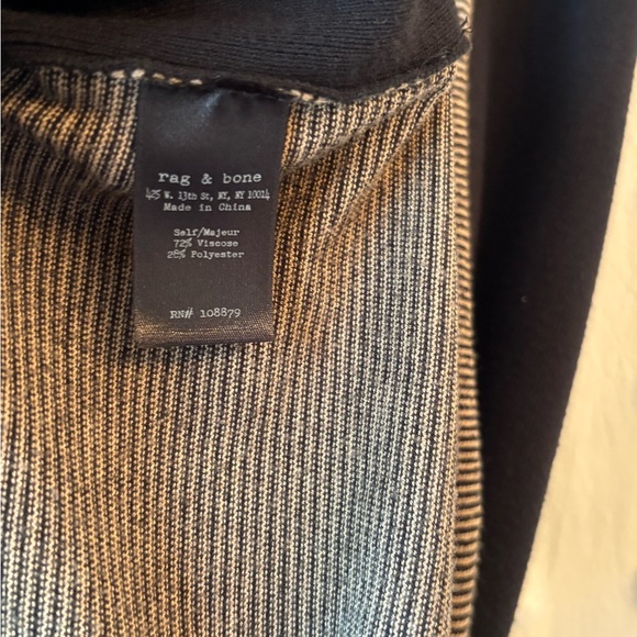 Rag & Bone Black and Tan Striped Mini Dress - Picture 5 of 5